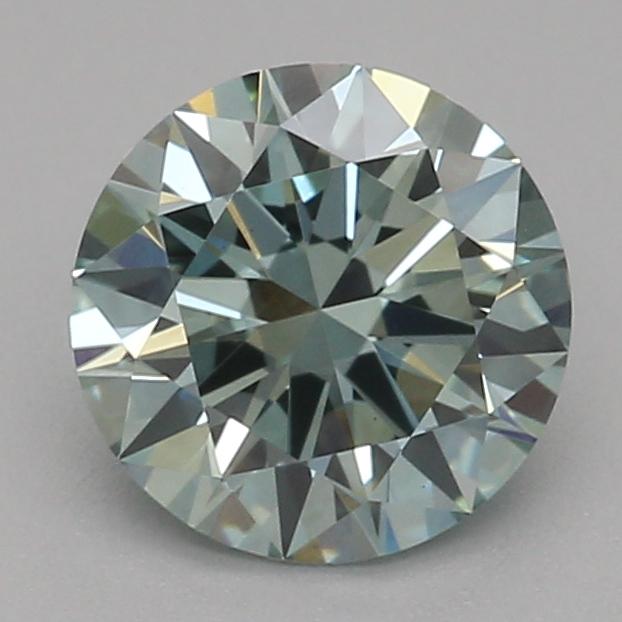 0.70 Ct. Fancy Vivid Green Round Lab Grown Diamond
