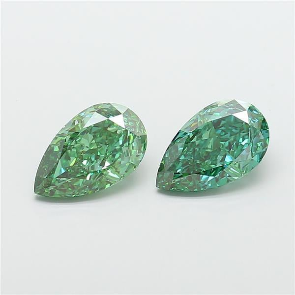 3.43 Ct. Fancy Vivid Green Pear Lab Grown Diamond
