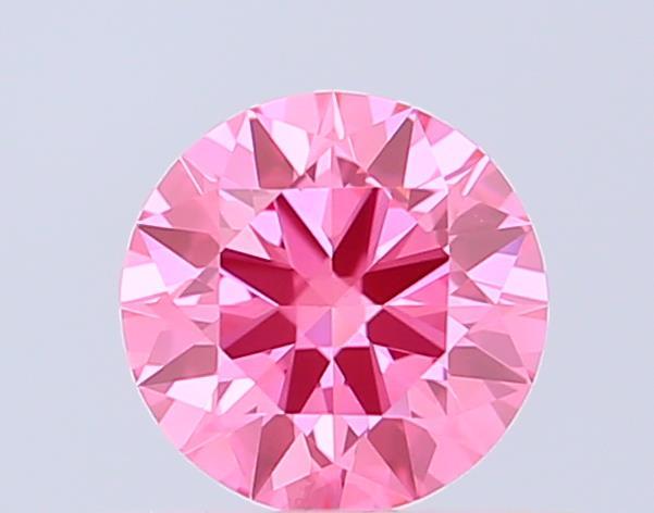 0.55 Ct. Fancy Vivid Pink Round Lab Grown Diamond
