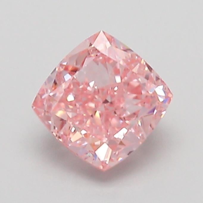 1.14 Ct. Fancy Vivid  Pink Cushion Lab Grown Diamond