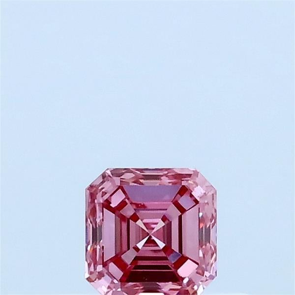 0.33 Ct. Fancy Vivid Pink Asscher Lab Grown Diamond