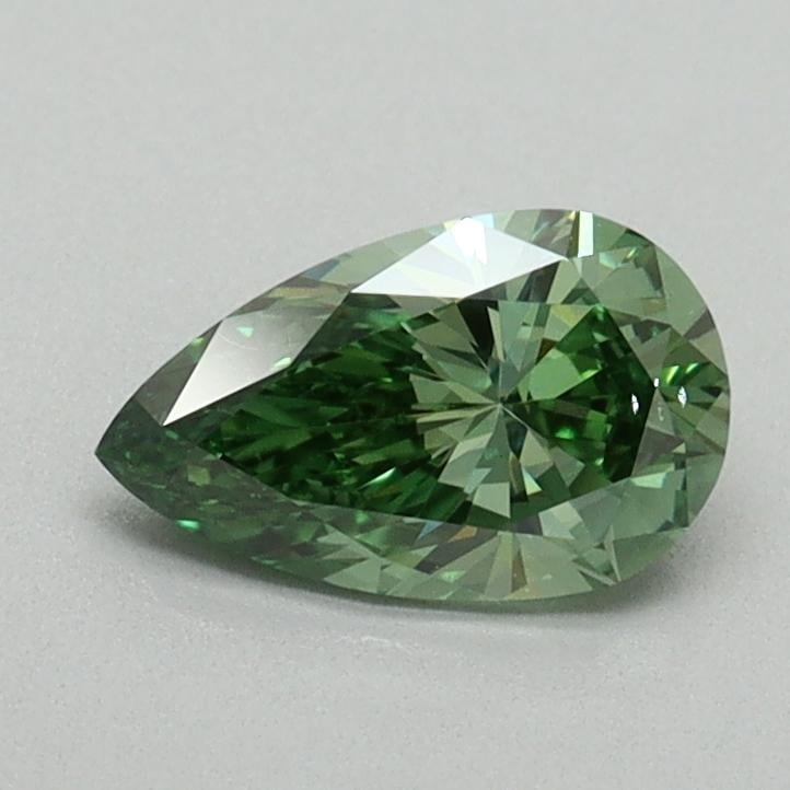 0.65 Ct. Fancy Vivid Green Pear Lab Grown Diamond