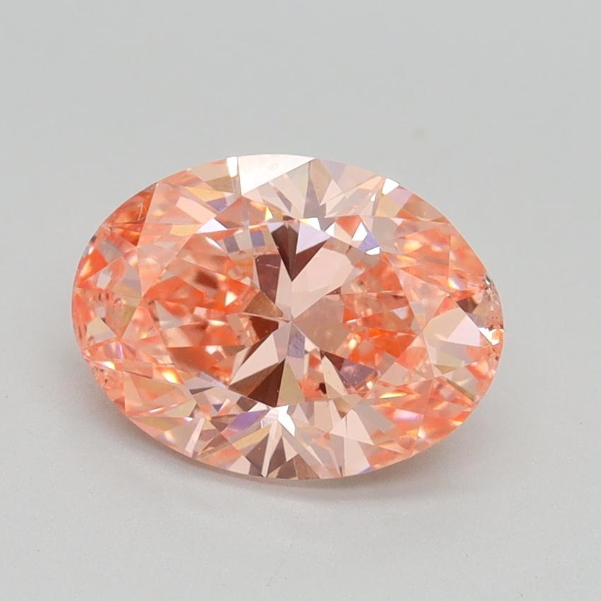 2.01 Ct. Fancy Vivid Pink Oval Lab Grown Diamond