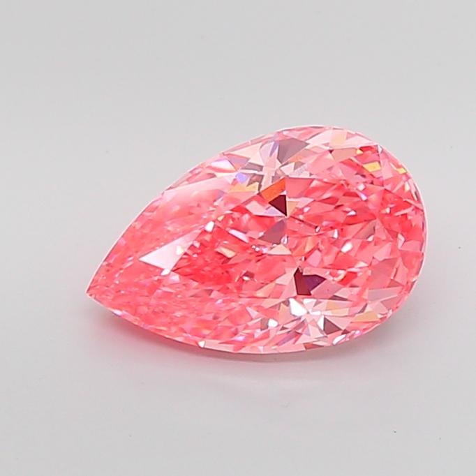 3.51 Ct. Fancy Vivid Pink Pear Lab Grown Diamond