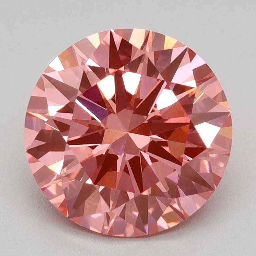 2.00 Ct. Fancy Vivid Pink Round Lab Grown Diamond