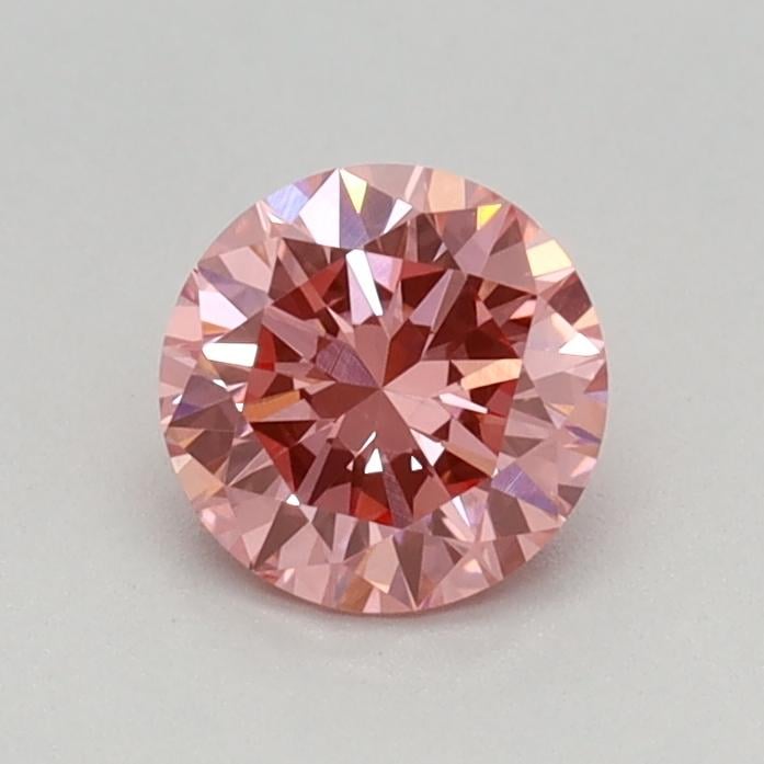 0.45 Ct. Fancy Vivid Pink Round Lab Grown Diamond