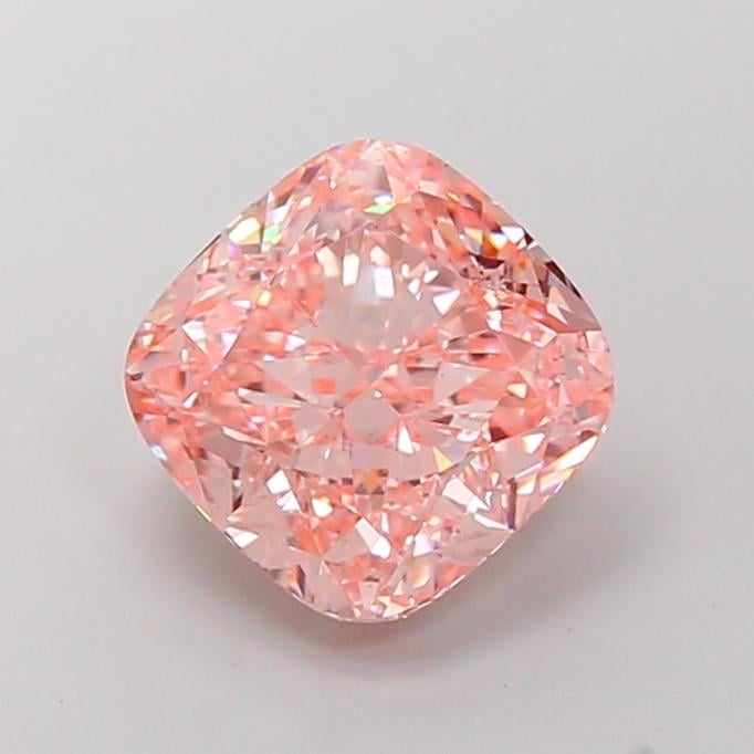 5.04 Ct. Fancy Intense Pink Cushion Lab Grown Diamond