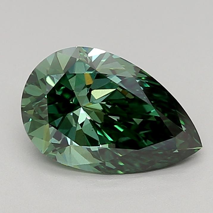 2.00 Ct. Fancy Vivid  Green Pear Lab Grown Diamond