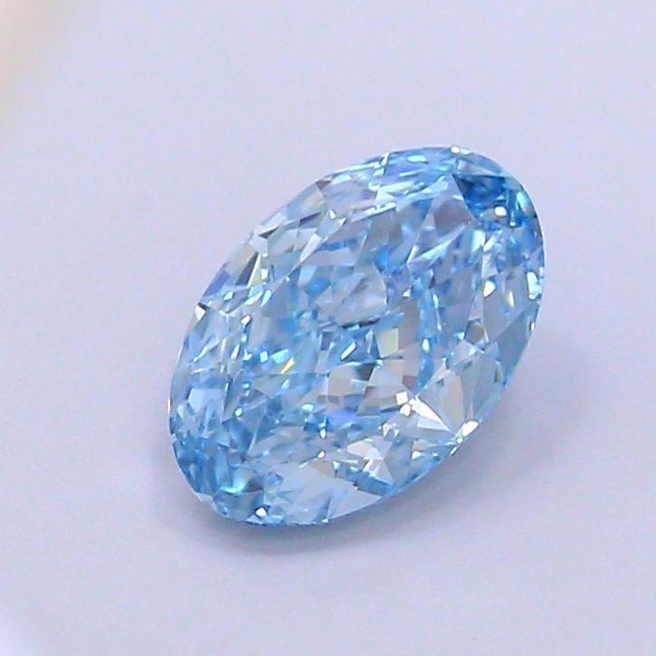 1.44 Ct. Fancy Vivid  Blue Oval Lab Grown Diamond