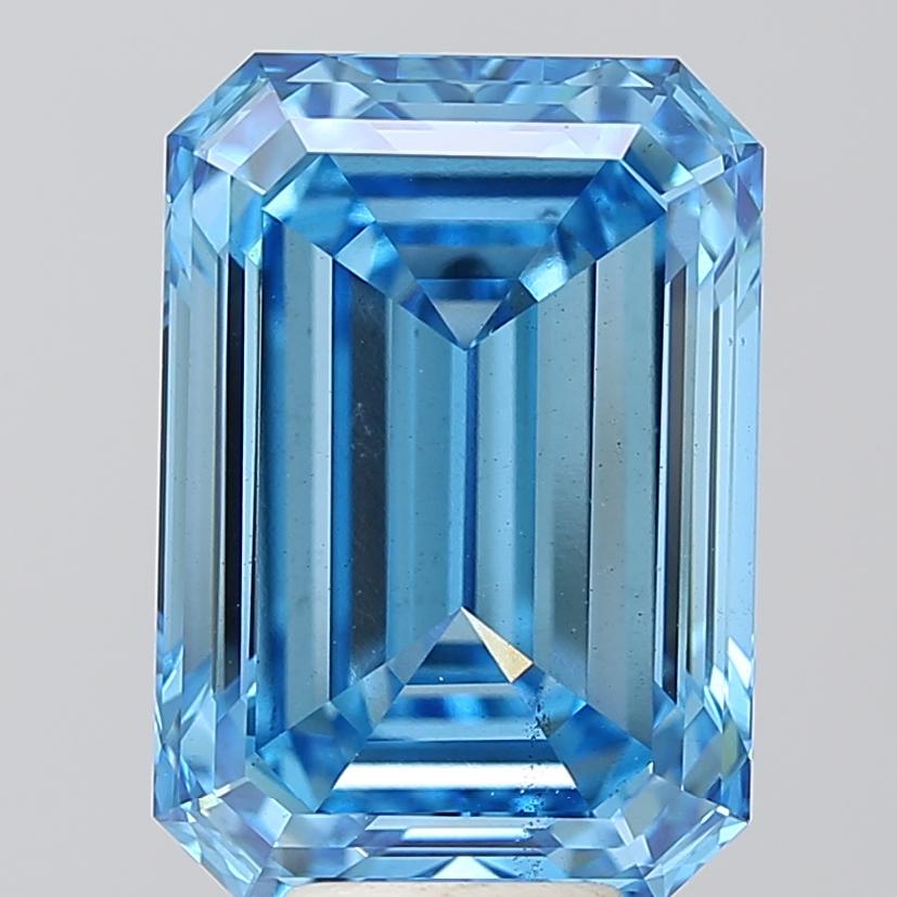 8.04 Ct. Fancy Vivid Blue Emerald Lab Grown Diamond