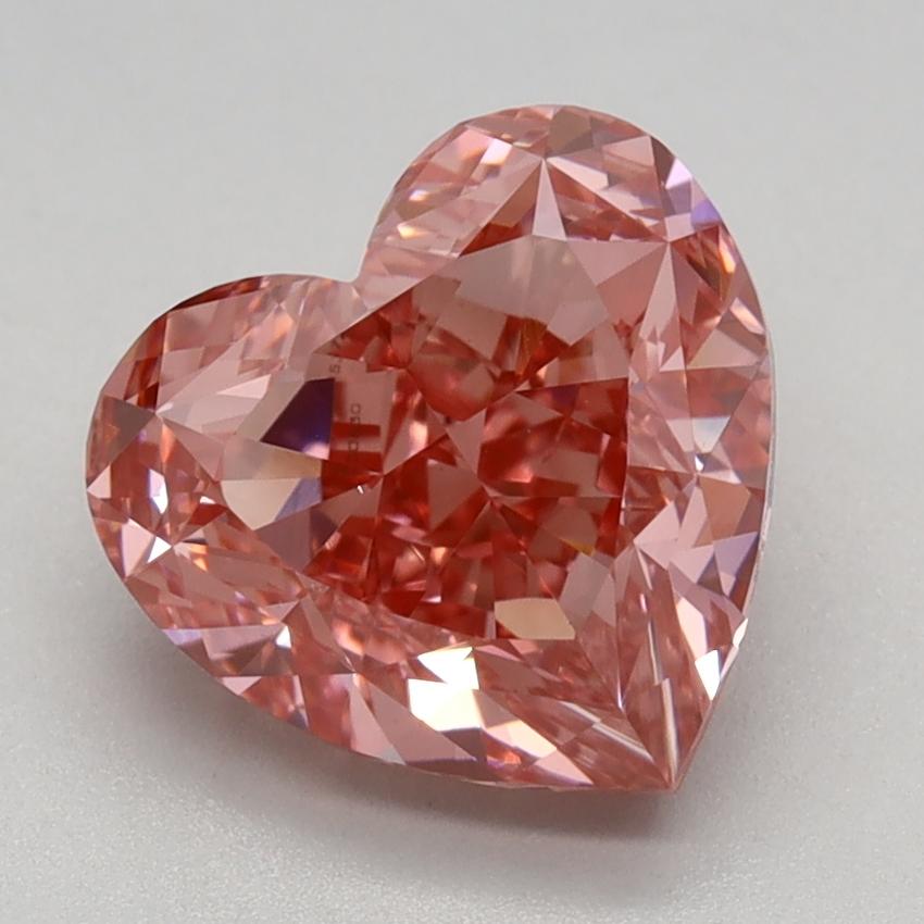 2.42 Ct. Fancy Vivid Pink Heart Lab Grown Diamond