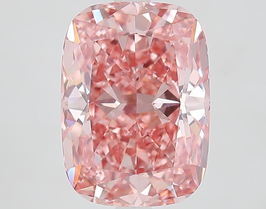 4.77 Ct. Fancy Vivid Pink Cushion Lab Grown Diamond