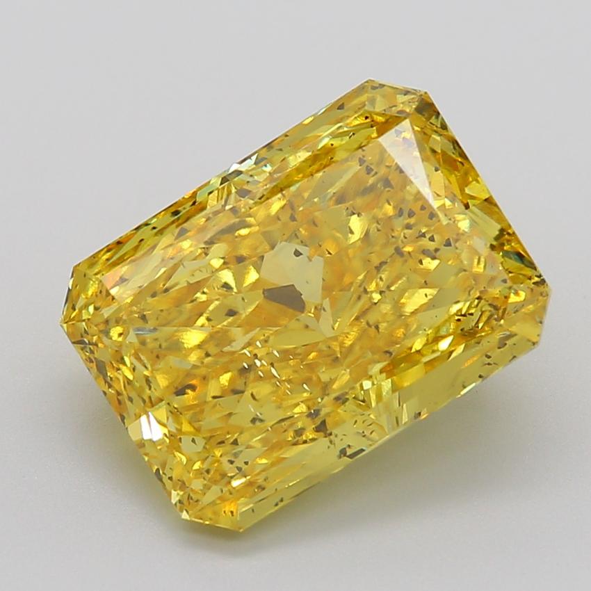 9.10 Ct. Fancy Vivid Yellow Radiant Lab Grown Diamond