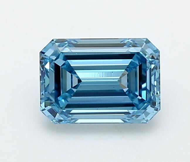 1.53 Ct. Fancy Vivid  Blue Emerald Lab Grown Diamond