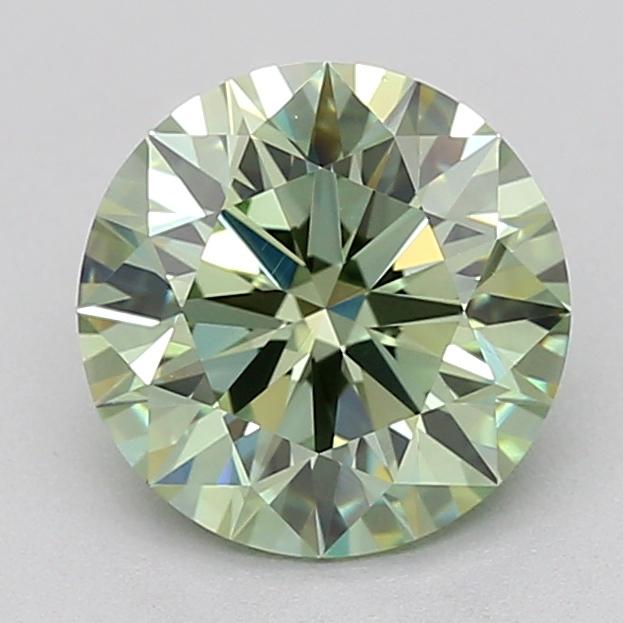 1.56 Ct. Fancy Vivid  Green Round Lab Grown Diamond