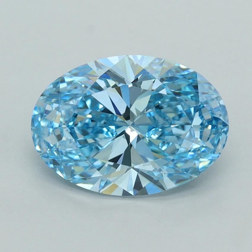1.92 Ct. Fancy Vivid  Blue Oval Lab Grown Diamond