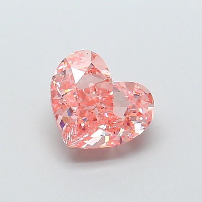 1.50 Ct. Fancy Intense  Pink Heart Lab Grown Diamond