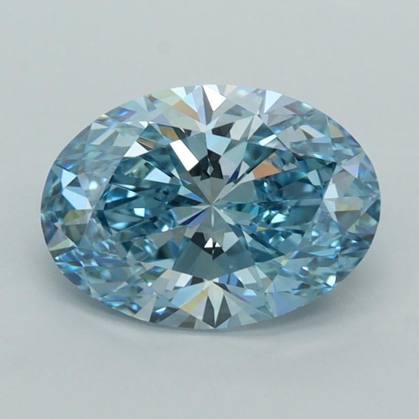 2.04 Ct. Fancy Intense  Blue Oval Lab Grown Diamond
