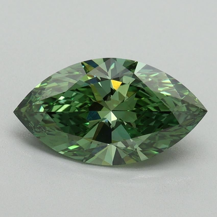 1.70 Ct. Fancy Vivid Green Marquise Lab Grown Diamond