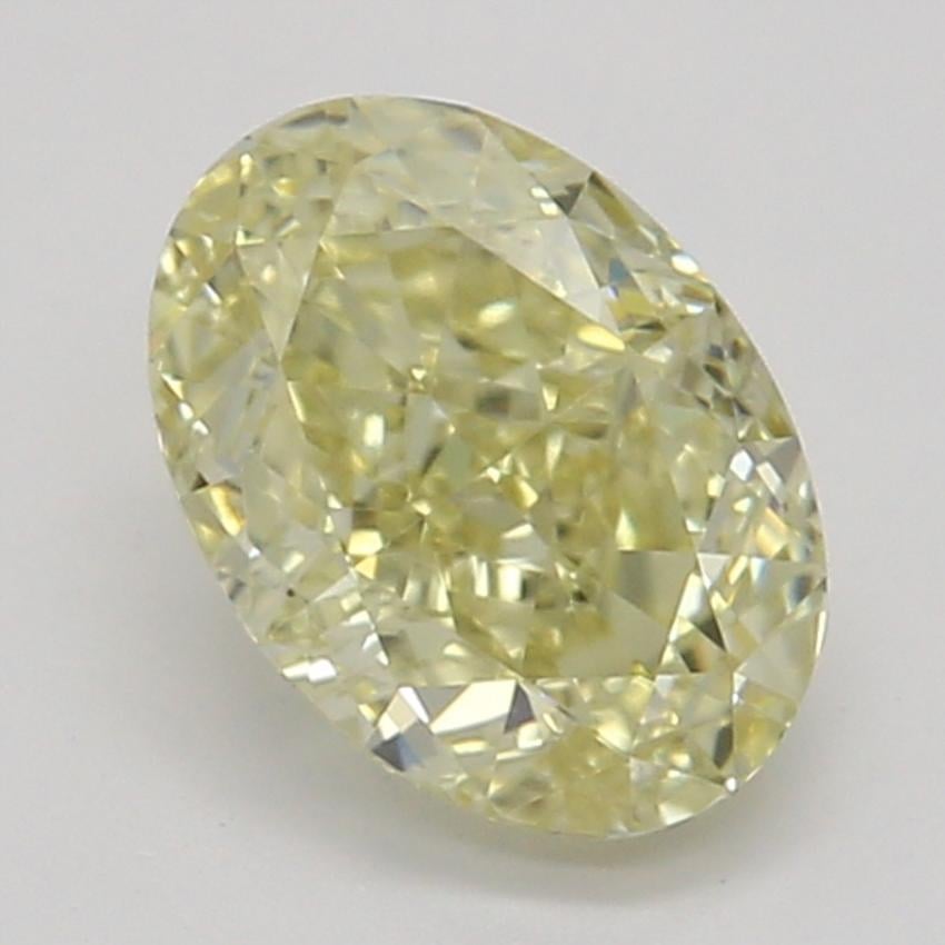 0.55 Ct. Fancy Light Yellow Oval Diamond