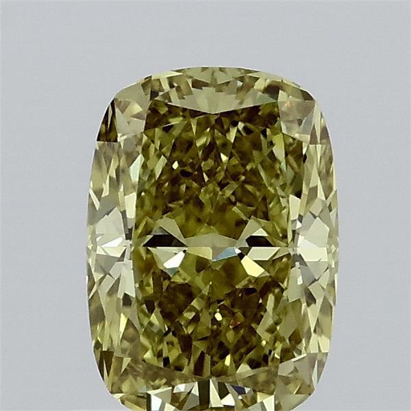 1.07 Ct. Fancy Vivid  Yellow Cushion Lab Grown Diamond
