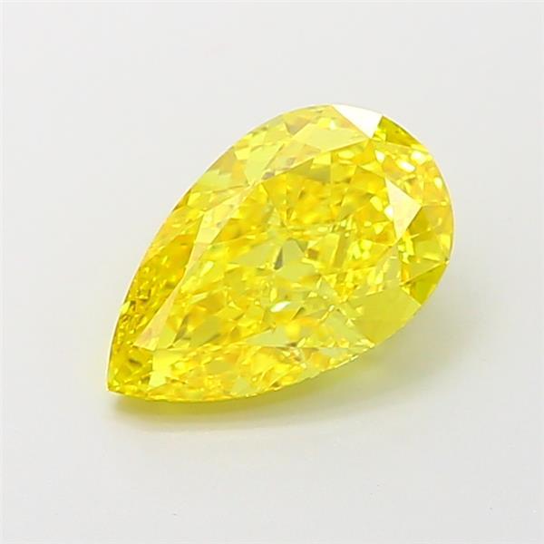 1.55 Ct. Fancy Vivid  Yellow Pear Lab Grown Diamond