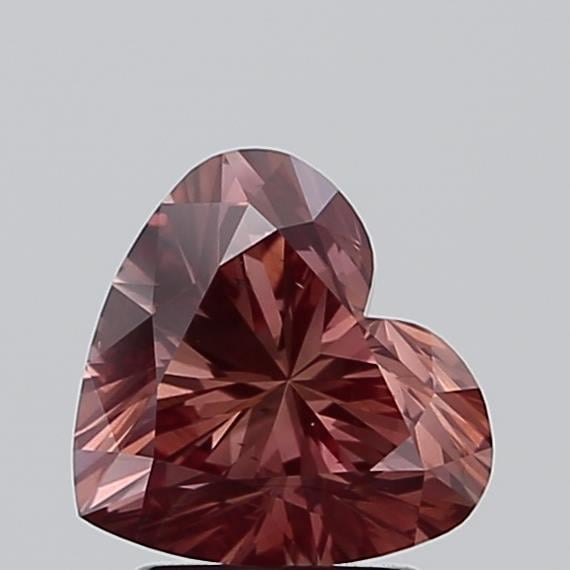 2.00 Ct. Fancy Vivid Brownish Pink Heart Lab Grown Diamond