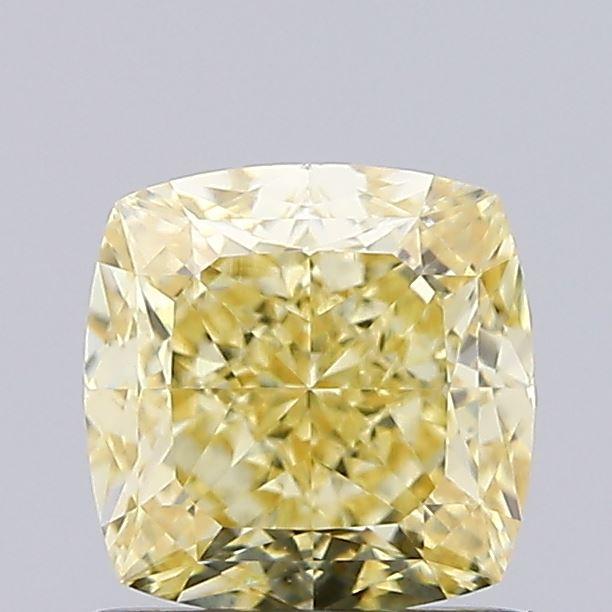 1.10 Ct. Fancy Yellow Cushion Lab Grown Diamond