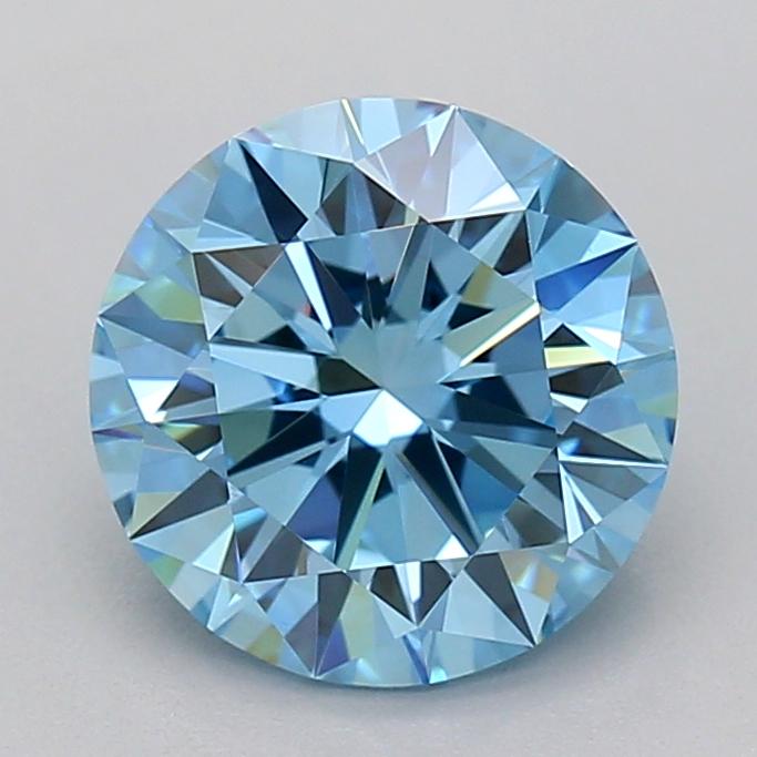 1.50 Ct. Fancy Vivid  Blue Round Lab Grown Diamond