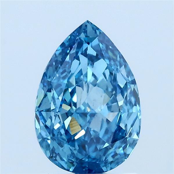 1.23 Ct. Fancy Vivid Blue Pear Lab Grown Diamond