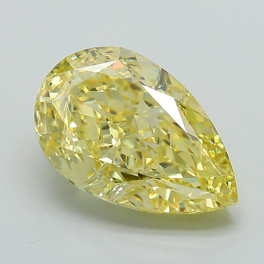 4.27 Ct. Fancy Intense Yellow Pear Lab Grown Diamond