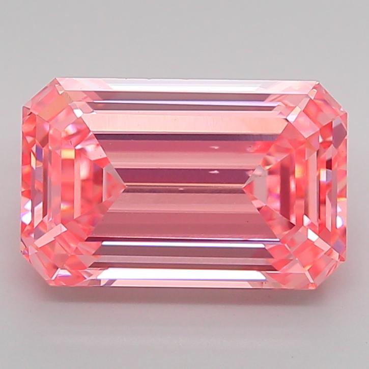 3.36 Ct. Fancy Vivid Pink Emerald Lab Grown Diamond