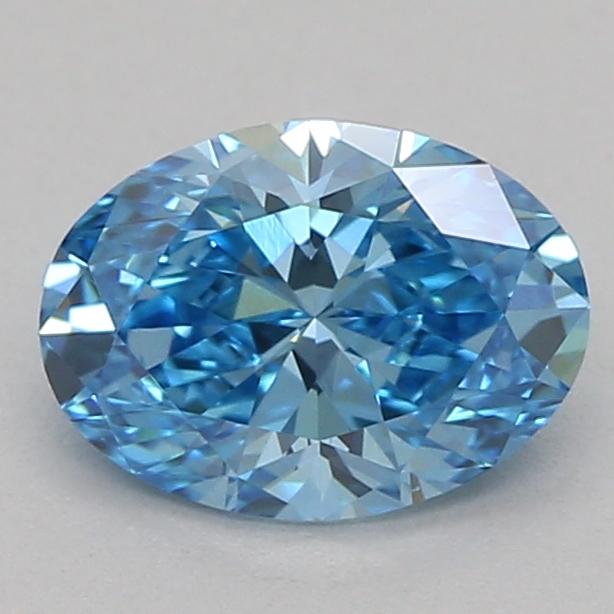 0.52 Ct. Fancy Vivid Blue Oval Lab Grown Diamond