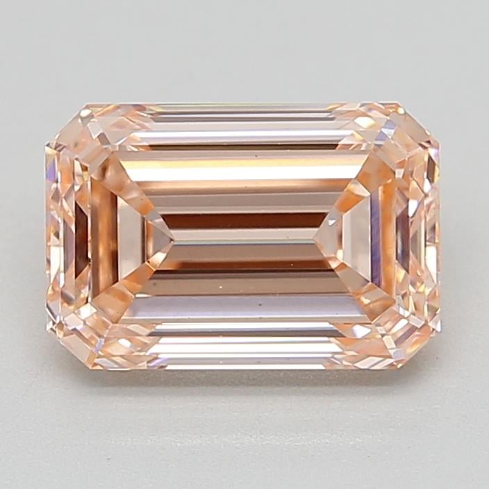 1.84 Ct. Fancy Intense Pinkish Orange Emerald Lab Grown Diamond