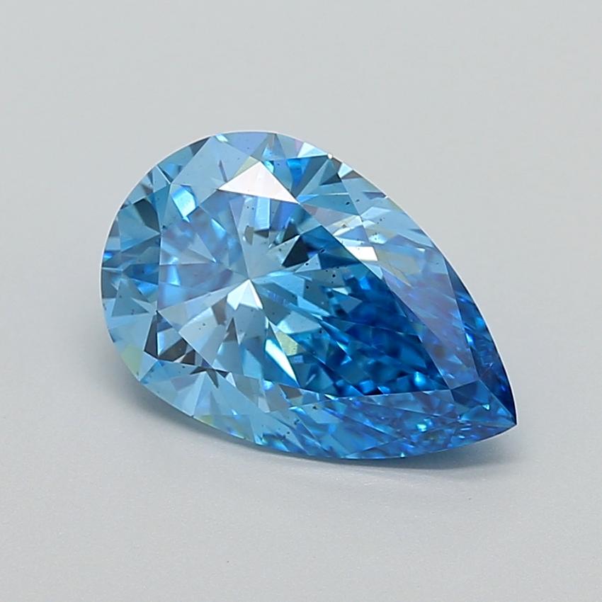 3.25 Ct. Fancy Vivid  Blue Pear Lab Grown Diamond