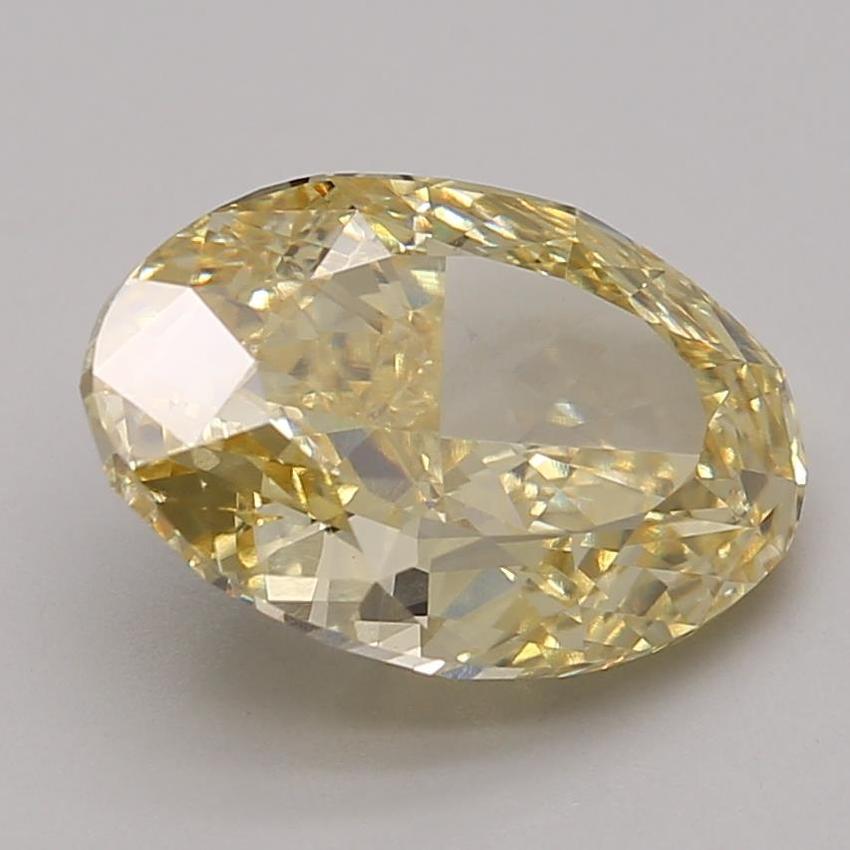 4.03 Ct. Fancy Intense Yellow Oval Lab Grown Diamond