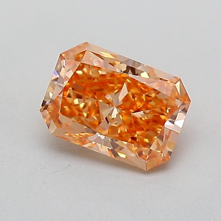 1.04 Ct. Fancy Vivid Pinkish Orange Radiant Lab Grown Diamond