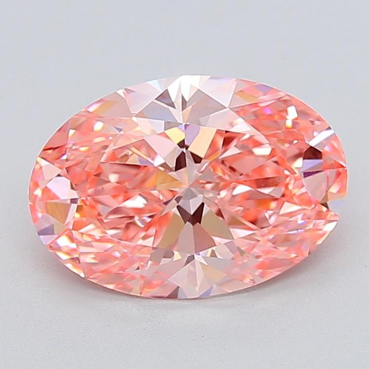 3.03 Ct. Fancy Vivid  Pink Oval Lab Grown Diamond