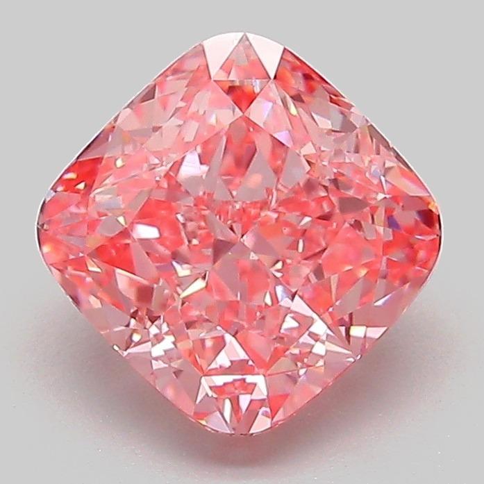 2.08 Ct. Fancy Vivid Pink Cushion Lab Grown Diamond