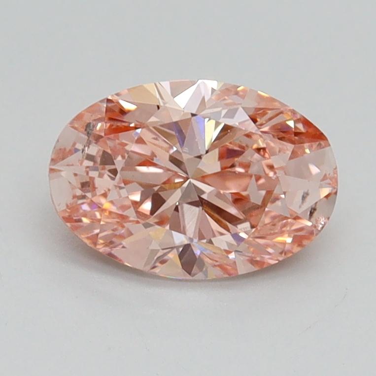 0.95 Ct. Fancy Intense Pink Oval Lab Grown Diamond