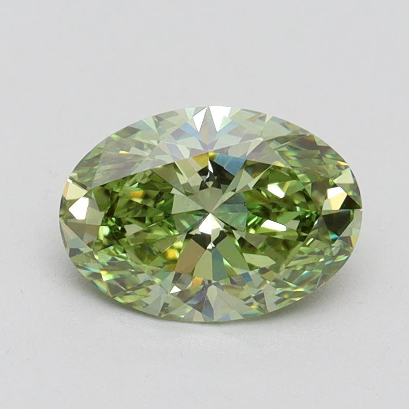 1.18 Ct. Fancy Vivid Green Oval Lab Grown Diamond