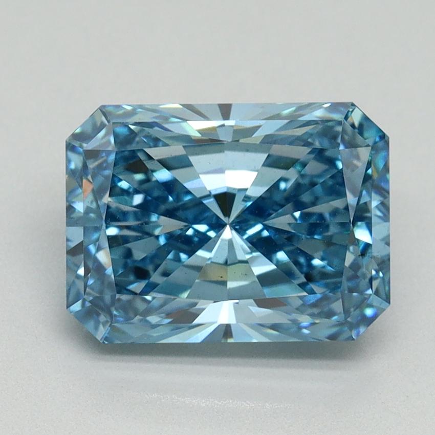 3.06 Ct. Fancy Vivid Blue Radiant Lab Grown Diamond