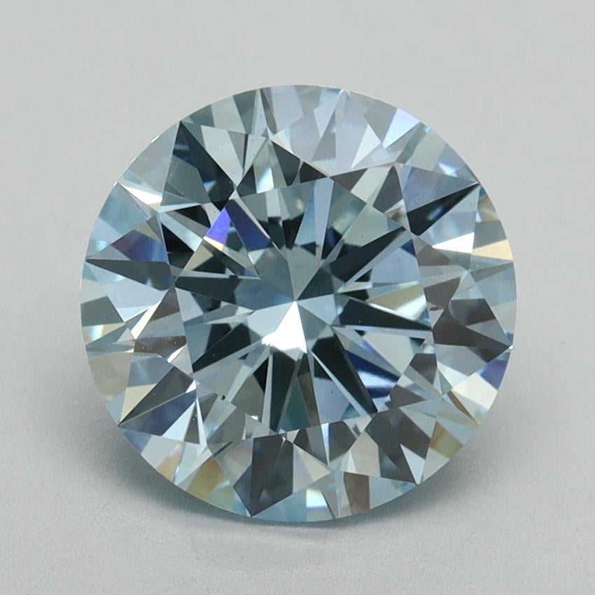 3.18 Ct. Fancy Intense Blue Round Lab Grown Diamond