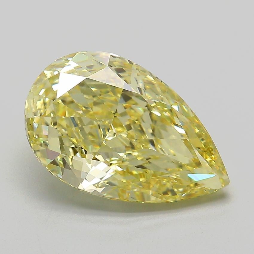 5.03 Ct. Fancy Intense  Yellow Pear Lab Grown Diamond