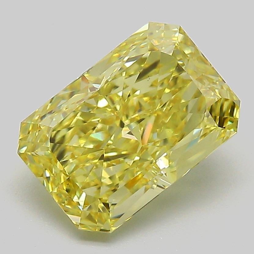 2.70 Ct. Fancy Vivid Yellow Radiant Lab Grown Diamond