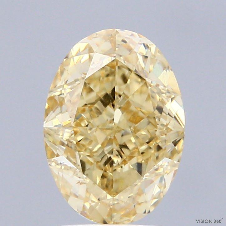 2.56 Ct. Fancy Intense Yellow Oval Lab Grown Diamond