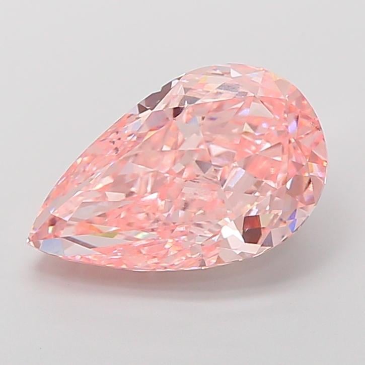7.02 Ct. Fancy Vivid  Pink Pear Lab Grown Diamond