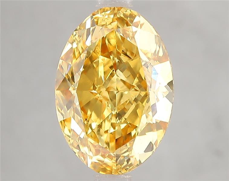 4.03 Ct. Fancy Vivid Yellow Oval Lab Grown Diamond
