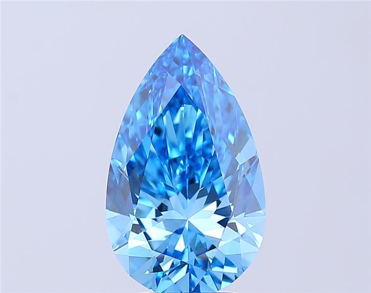 4.01 Ct. Fancy Vivid Blue Pear Lab Grown Diamond