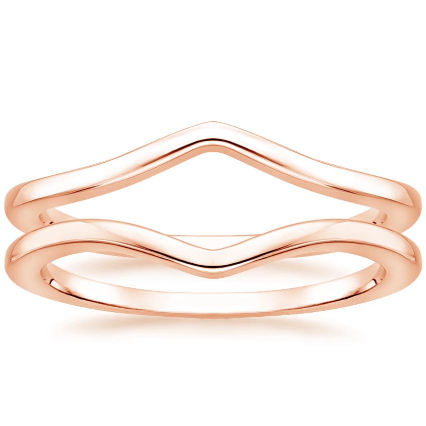 Rose Gold Chevron Nested Ring Stack
